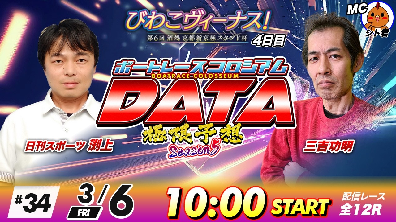 ボートレースコロシアムDATA | 日刊スポーツ渕上VS三吉功明| 極限予想season5 #34