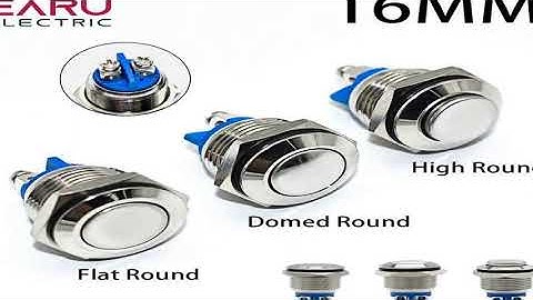 16mm 1NO High Flat Head Waterproof Momentary Reset Metal Push Button Switch Screw Terminal