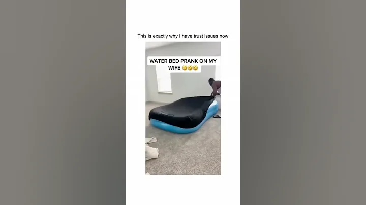 Funny viral video of Man pranks wife by replacing bed with inflatable swimming pool.