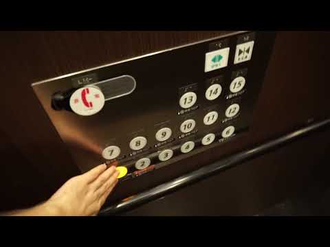 APAホテル京成成田駅前の日立製エレベーター Hitachi traction elevators - Apa Hotel Keisei-Narita-Ekimae - Narita Japan