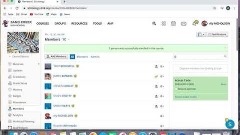 Adding an Admin to Schoology Course