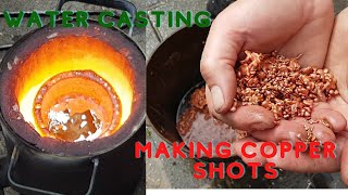 Making copper shots - Water casting - Devil Forge
Today I will pour molten copper into water, watercasting some awesome copper shots! I did something similar previous summer, but had a lot of steam explosions that scared the hell out of me. Turned out I had the crucible way to close to the water. Today all went smoother.
Thanks for watching!
If you liked this video, please give it a thumbs up, leave a comment and do not forget to subscribe!
See you next week!
The Furnaces I use: FB1SB Devil Forge 4kg
The self made 10kg furnace I use with devil forge DFC burner: https://www.youtube.com/watch?v=XjRe3TLbt7c
The lifter tong I use: https://www.youtube.com/watch?v=MLS2xmILPrY&t=375s
I edit my videos with: Videopad video editor
Help support my channel, buy official merchandise!
https://teespring.com/metalscrapper
Disclaimer: Please be aware that working with hot liquid metals is very dangerous! Do not try this at home if you do not exactly know what you do. I have done a lot of preparation and informed myself before I did my first pour.
If you do so, make sure to wear proper personal protection gear like a full face shield, a respirator, a dusk mask, fire retarding clothing or a leather apron, good protective and heat resistant gloves and leather boots. Make sure to work safe and use proper foundry tools.
Finally enjoy the hobby! Making copper shots - Water casting - Devil Forge