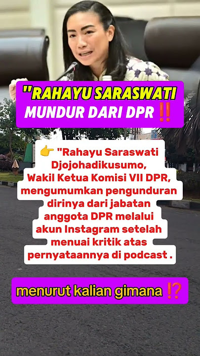 Rahayu Saraswati Mundur dari DPR #indonesia #rahayusaraswati #feedshorts
