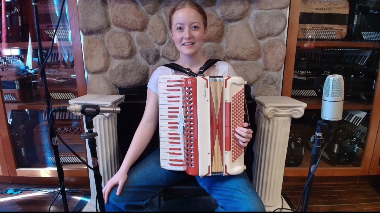 ミュージシャン LMD 8183 - Ivory Garnet Bellcordion Piano Accordion LM 41 120 $999
