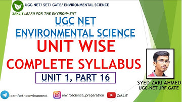 🔴UGC NET-Environmental Science|Syllabus Wise Learning Unit1(Part 16)