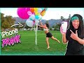 Tying Her NEW iPhone 11 To BALLOONS! *We LOST it*