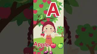 a for Apple 🍎 #abcdrhymes #kidssong #nursery rhymes #abcd. .