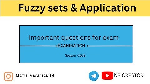 Fuzzy sets and application important questions || MSc 3rd semester || #fuzzy #fuzzysets
