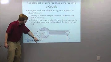 Resolution of a Force into a Force and a Couple - Adaptive Map Video Lecture