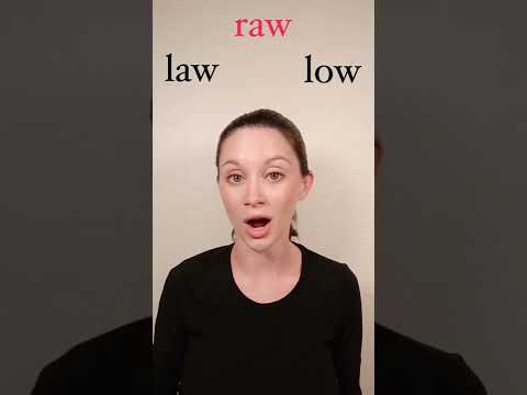 law、raw、lowの発音の違い　#shorts