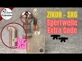 High security lock picked open ikon sk6 sperrwelle extra code 250