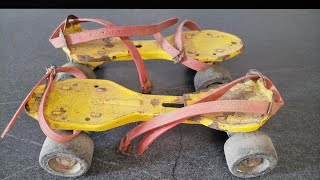 old rusty roller skates restoration
