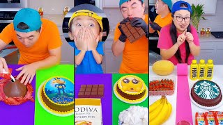 Ice cream challenge!🍨 🍫Dog Man cake vs Emoji cake