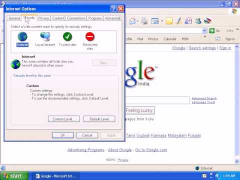 How To Reset Internet Explorer In Windows Xp Youtube