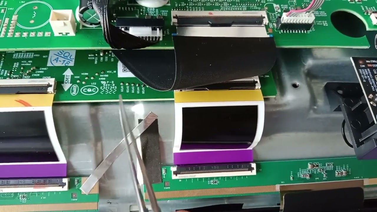 50sue7600 skyworth tv backlight on but no picture - YouTube