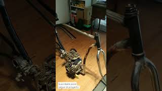 Replica Moto Indian Casera Con Motor Estacionario