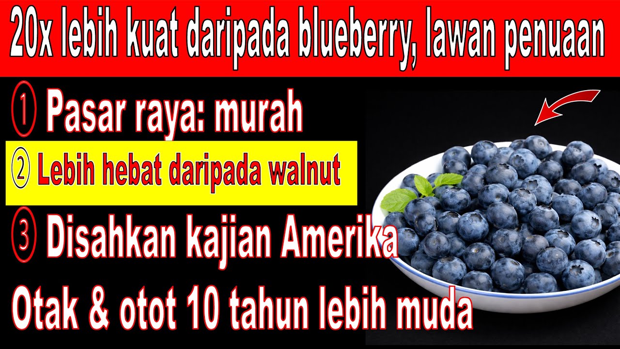 7 Makanan Supermarket: Otak & Otot Terjaga Selepas 70, 20x Lebih Kuat dari Blueberry