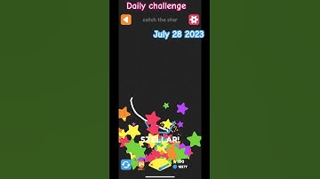 Squiggle drop - daily challenge July 28 2022 | catch the star #applearcade #squiggledrop