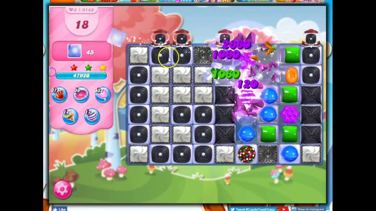 Candy Crush Level 3143 Talkthrough 20 Moves 0 Boosters Youtube