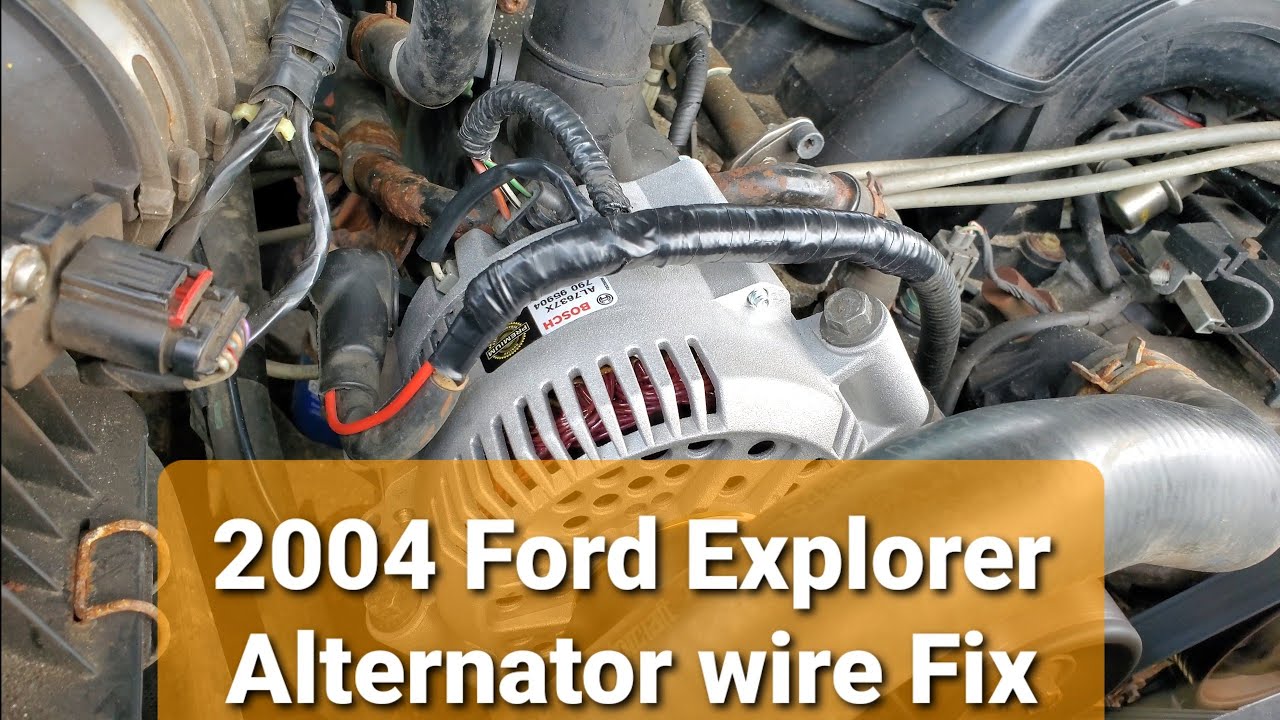 2004 Ford Explorer V6 dead Alternator wire quick fix - YouTube