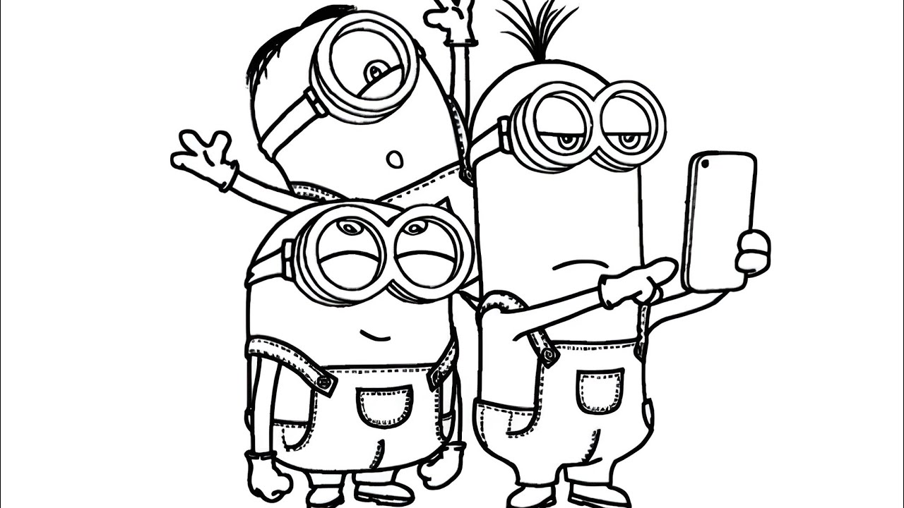 Как легко раскрасить миньонов | Рисование, раскрашивание и создание картинок с миньонами для дете...
