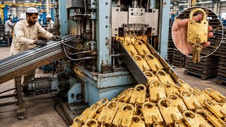 TOP 5 INSANE! Millions of Padlocks & Keys Made in Local Factory | Amazing Lock Manufacturing Process