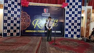 STUDENT OF AMERICAN LYCEUM MORE KHUNDA CAMPUS GIVING SPEECH ...