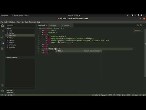 Html Css va JavaScript bilan ajoyib real time clock yasash.
