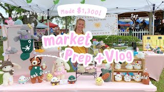 Crochet Market vlog!  How much $$ I made | prep with me | market recap