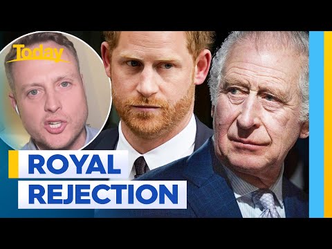 King Charles 'snubs' Prince Harry during whirlwind trip to London | Today Show Australia