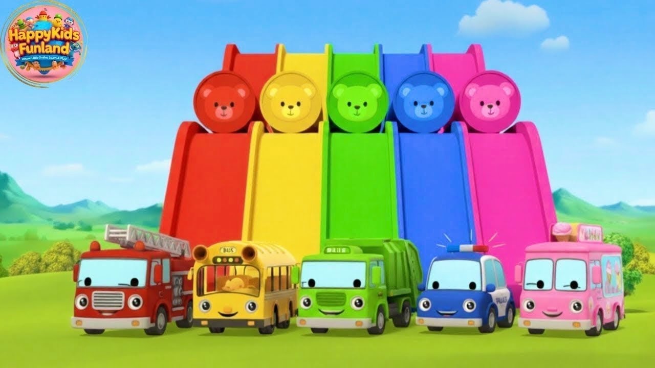 Colorful Vehicles Song | Learn Every Color with Cars & Trucks for Toddlers