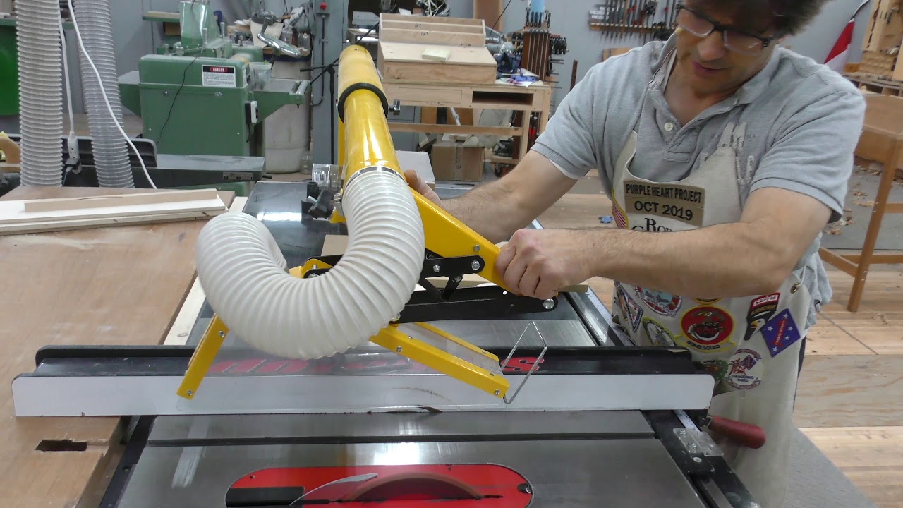Table Saw Floating Over Arm Dust, Diy Table Saw Dust Collection Guard