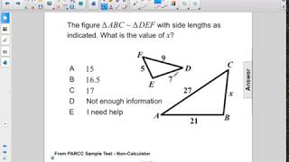 Geometry Triangles Similar Triangles Pt 6 Q111