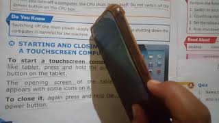 Class -1/ lesson 4/ starting and closing a touchscreen computer