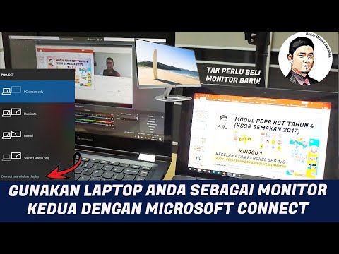 GUNAKAN LAPTOP SEBAGAI MONITOR TAMBAHAN DENGAN MICROSOFT CONNECT | EXTEND / DUPLICATE LAPTOP SCREEN