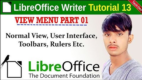 LibreOffice writer tutorial 13 🙋🙋‍♂ view menu part 1 || in hindi || by dev bind || tech dev