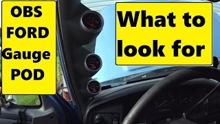 92 97 OBS Ford F150 250 350 Gauges