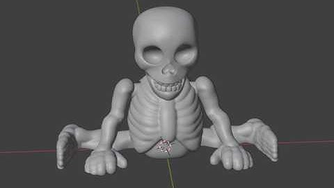 3D Printed Articulating Skeleton Keychain!