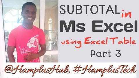 SUBTOTAL in Microsoft Excel - Pt. 3 [Using SUMIFS in Excel Table]