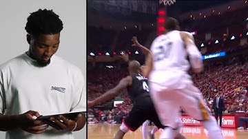 Donovan Mitchell reacts to his putback dunk vs. Houston