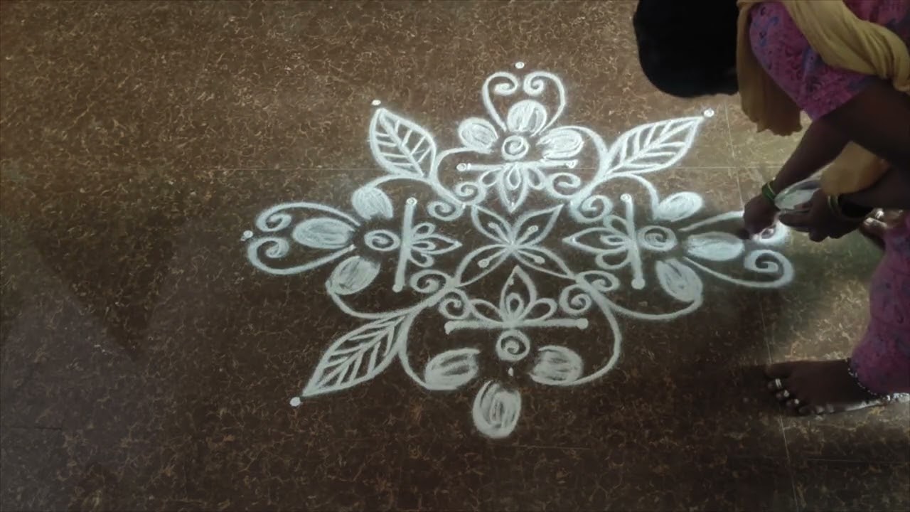 Pongal special 🌻diyamuggulu beautiful rangoli 3*2🌻Bhogi pongal🌻mattu pongal flowers kolam