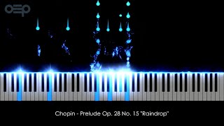 Chopin - Prelude Op. 28 No. 15 Raindrop | MIDI Visualizer 4K
