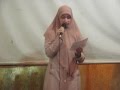مقدمة شعرية للطالبة بثينة جبر في حفل افتتاح معرض الوسائل التعليمية الاول 1 6 2014 