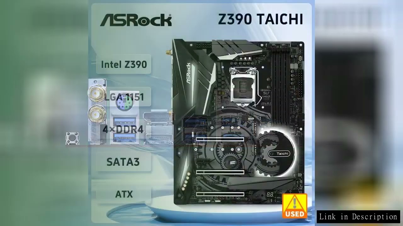 ASRock Z390 TAICHI Motherboard Intel Z390 LGA 1151 DDR4 NVMe SSD M.2 ATX support i7-9700  i5-9600 i5