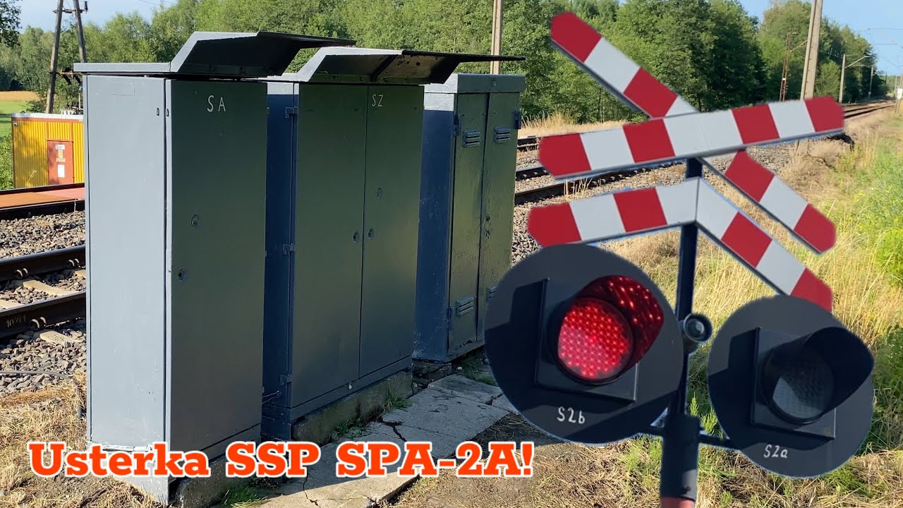 [4K] Usterka SSP typu SPA-2A w Żabieńcu k. Pilawy / Polish railroad crossing malfunction