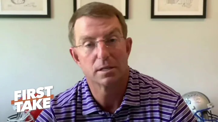 First Take on Dabo Swinney defending his response ...