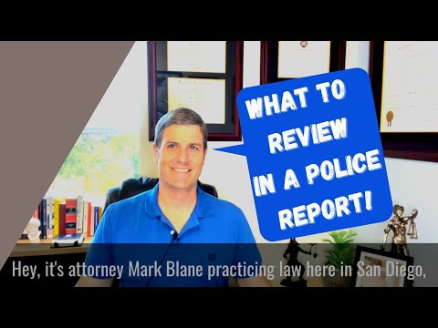 Important Items to Review in the Police Report regarding Your Collision Injury Case!