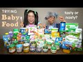 TRYING BABY FOOD 👶🏻 Liquid Chicken Rice, Noodles, Mac & Cheese, and more!