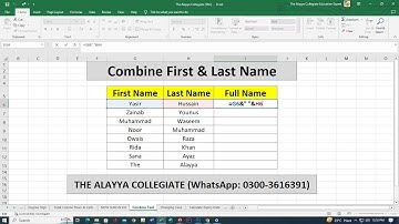 Combine Multiple Cell Text into One Cell in MS Excel [Alayya Collegiate] #excel #exceltips #it