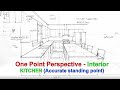 How To Draw One Point Perspective From Plan Accurate DrawKitchen GibPal 